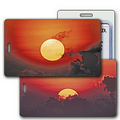 Luggage Tag - 3D Lenticular Orange Sunset Stock Image (Imprinted)
